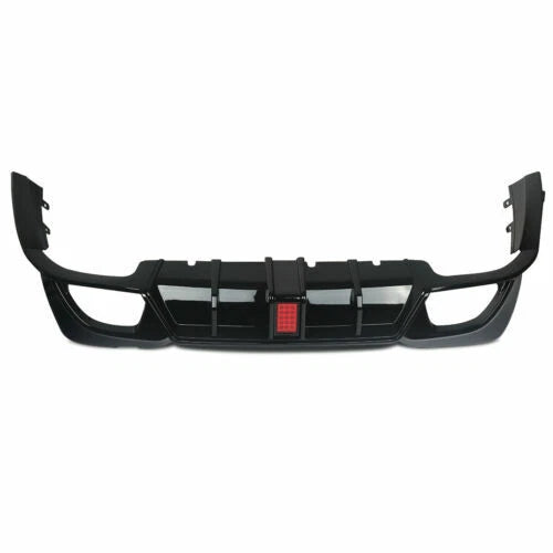FOR BMW 3 SERIES G20 G21 M SPORT GLOSS BLACK REAR DIFFUSER WITH LED 2018-2021