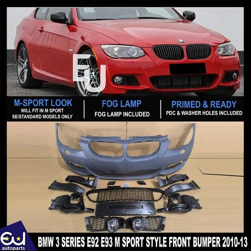 FOR BMW 3 SERIES E92 E93 LCI 2010-13 M SPORT M TECH STYLE LOOK FRONT BUMPER KIT