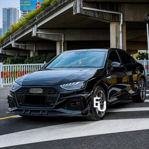 FOR AUDI A4 B9.5 2020+ SEDAN AVANT RS4 LOOK FRONT BUMPER BODYKIT FRONT SPLITTER