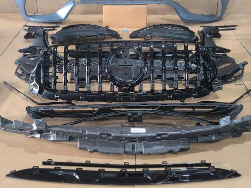 FOR MERCEDES GLE W167 V167 19-23 AMG LINE FRONT BUMPER CONVERSION KIT GRILL