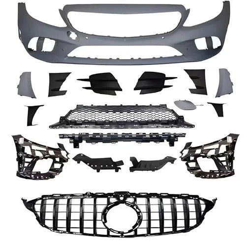 FOR MERCEDES C CLASS W205 C205 15-21 FRONT BUMPER KIT FACELIFT AMG LINE STYLE