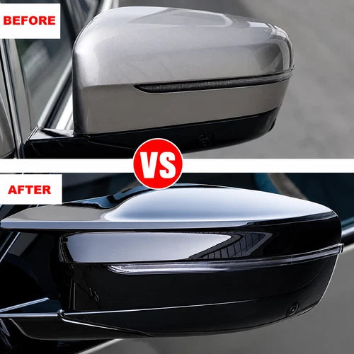 GLOSS BLACK WING MIRROR CAP REPLACEMENT COVER FOR BMW G20 G30 M STYLE 2017+ RHD