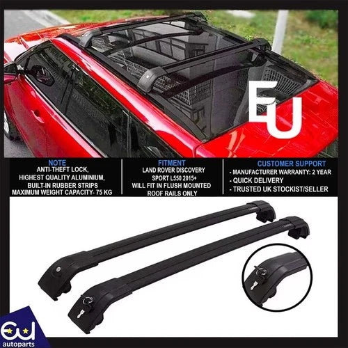 FOR LAND ROVER DISCOVERY SPORT L550 CROSS BARS ROOF RAILS RACK LOCKABLE 75 KG