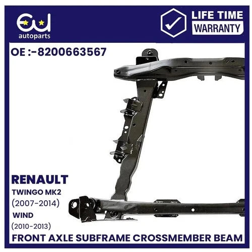 FRONT SUBFRAME CROSSMEMBER FOR RENAULT TWINGO MK2 CNO WIND E4M 07-14 544014669R