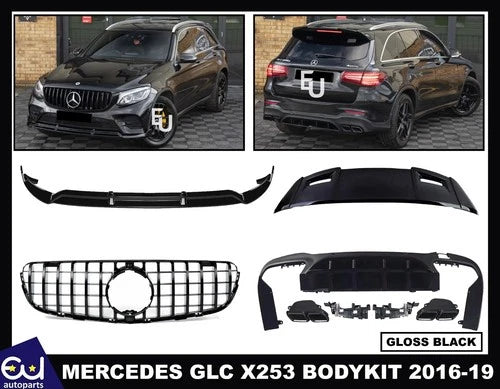 FOR MERCEDES GLC X253 GLC63s BODYKIT BODY KIT FRONT SPLITTER REAR DIFFUSER 16-19
