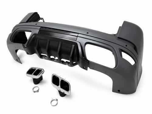 FOR RANGE ROVER SPORT L494 SVR STYLE REAR BUMPER WITH DIFFUSER & EXHAUST 2018-22