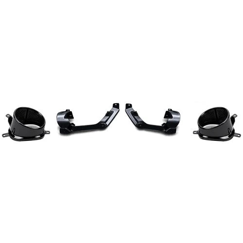 RS7 STYLE GLOSS REAR DIFFUSER W/BLACK TIPS FOR AUDI A7 C7 4G8 SE STANDARD 15-18