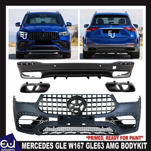 GLE63 CONVERSION FRONT BUMPER BODYKIT REAR DIFFUSER FOR MERCEDES GLE W167 19-23