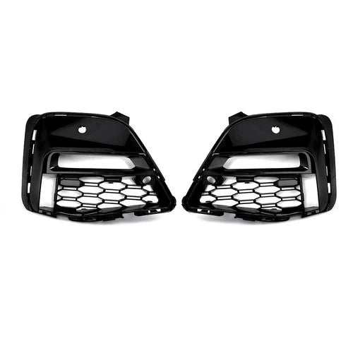 PAIR FOR BMW 3 SERIES G20 G21 M SPORT GLOSS BLACK FRONT FOG LIGHT GRILLE COVER