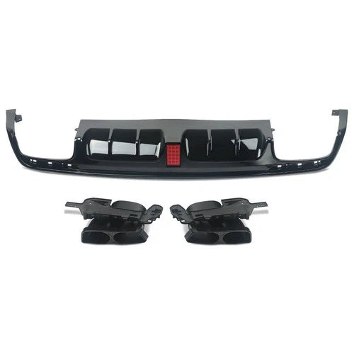 REAR DIFFUSER TAILPIPE GLOSS FOR MERCEDES S CLASS S63 W222 B STYLE AMG 2013-2017