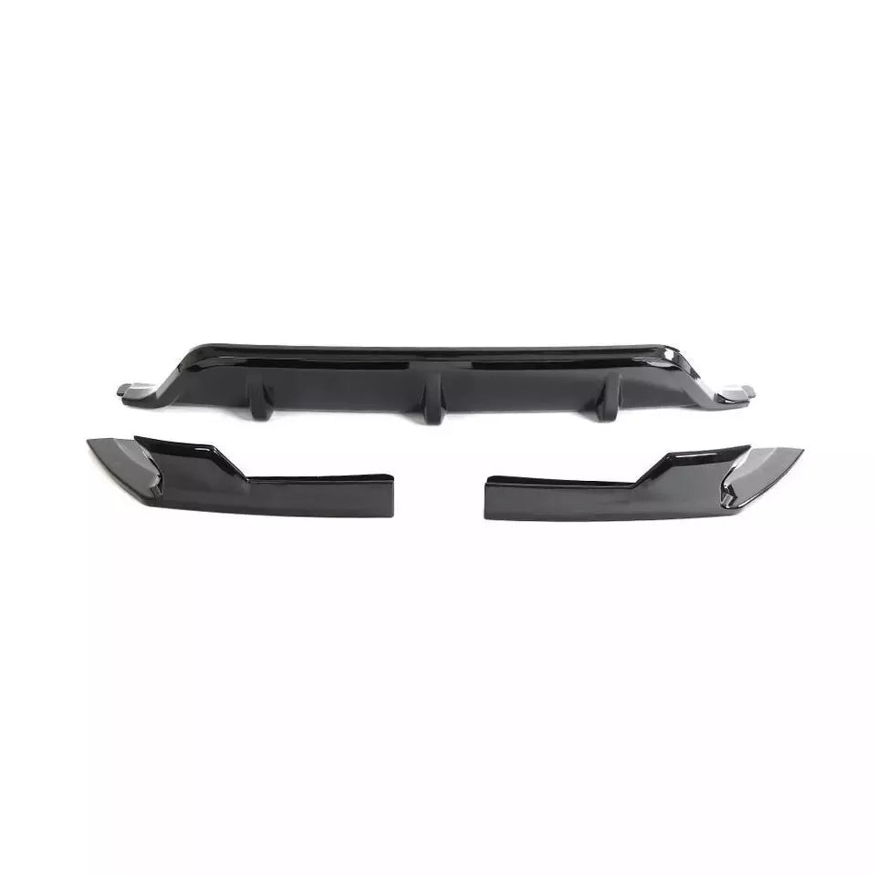 FOR BMW X6 G06 2019-2023 GLOSS BLACK REAR BUMPER DIFFUSER LIP SPLITTERS BODY KIT