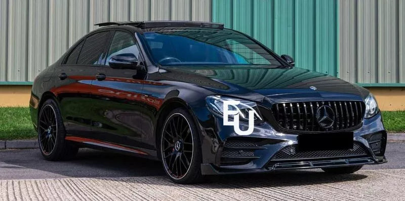 FOR MERCEDES E CLASS W213 A238 C238 BBS F1 LOOK FRONT SPLITTER LIP GLOSS BLACK