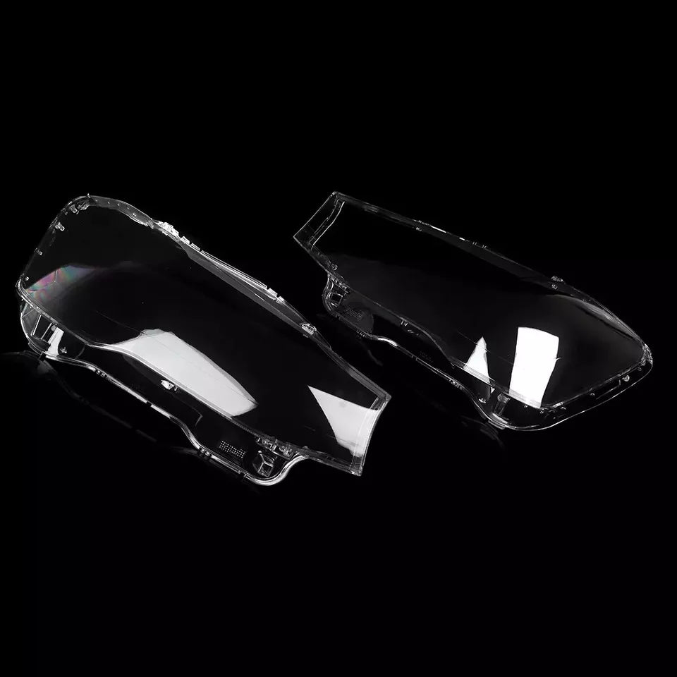 PAIR FOR BMW X3 X4 F25 F26 2014-2017 HEADLIGHT LENS COVER REPLACEMENT LEFT RIGHT