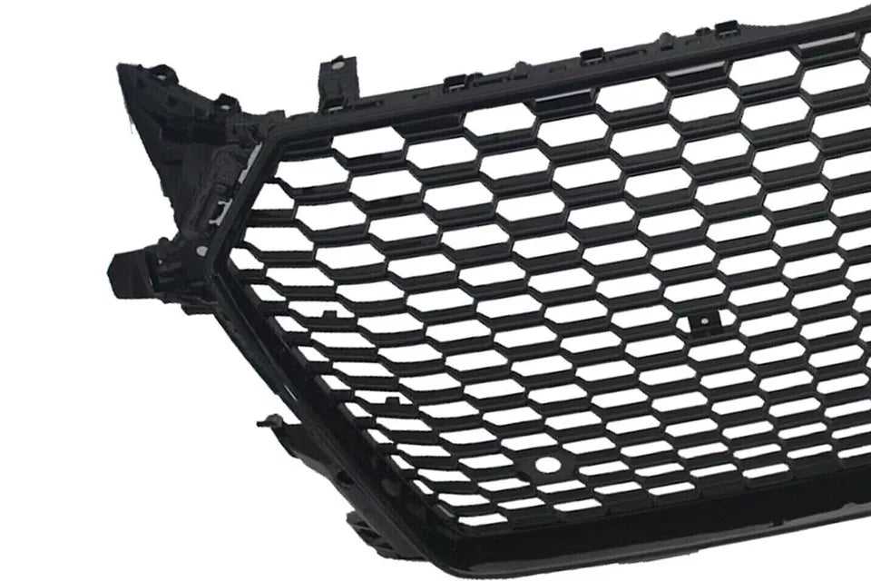 FOR AUDI TT MK3 FV 8S 2014+ FRONT GRILLE RS HONEYCOMB MESH STYLE GLOSS BLACK