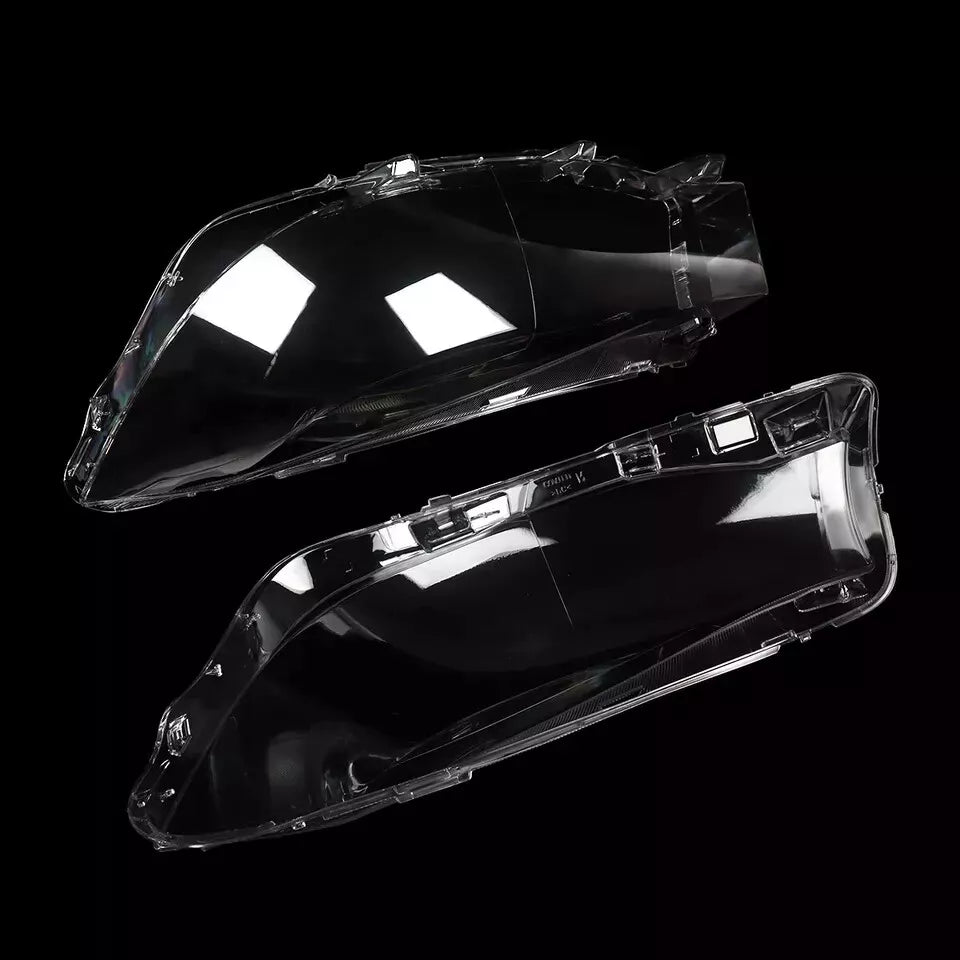 PAIR FOR BMW 3 GT F34 16-20 LCI HEADLIGHT HEADLAMP PLASTIC LENS COVER LEFT+RIGHT