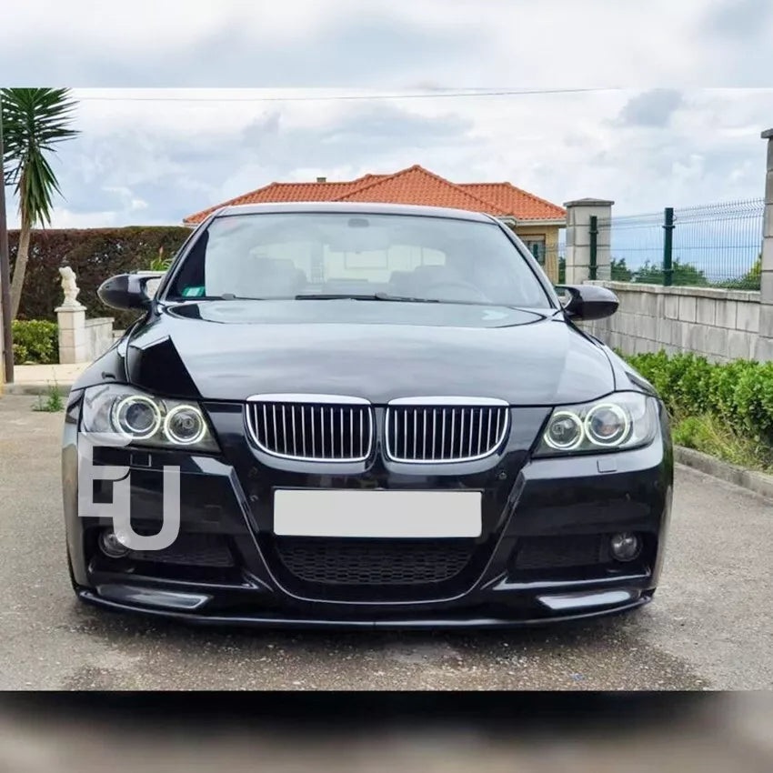 FOR BMW 3 SERIES E90 E91 M SPORT PRE-LCI FRONT SPLITTER LIP GLOSS BLACK 04-08