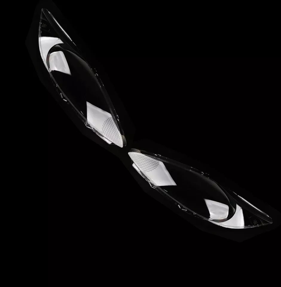 FOR FORD FIESTA MK6 2009-11 FRONT HEADLIGHT LAMP LENS COVER LEFT RIGHT SIDE PAIR