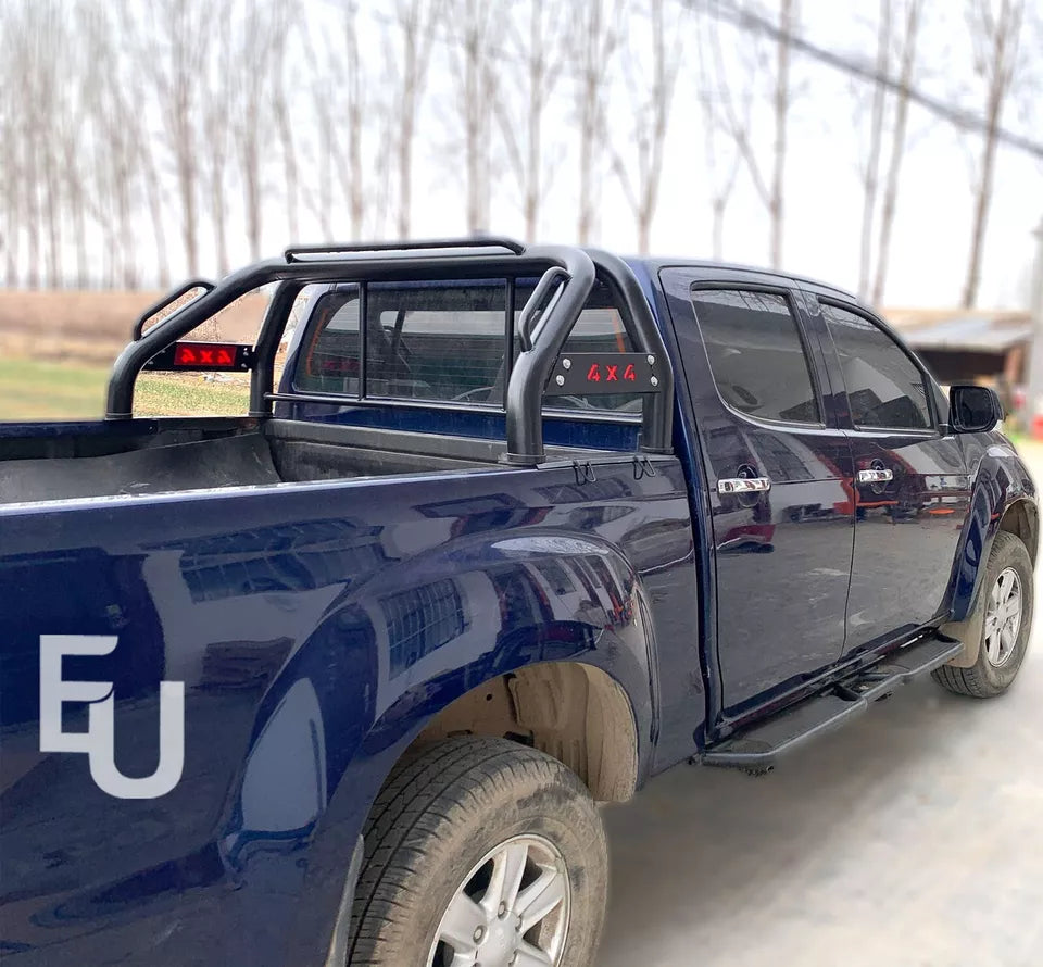 BLACK TEXTURED IRON ROLL BAR FOR FORD RANGER T6 T7 T8 PICKUP DOUBLE CAB 11-21