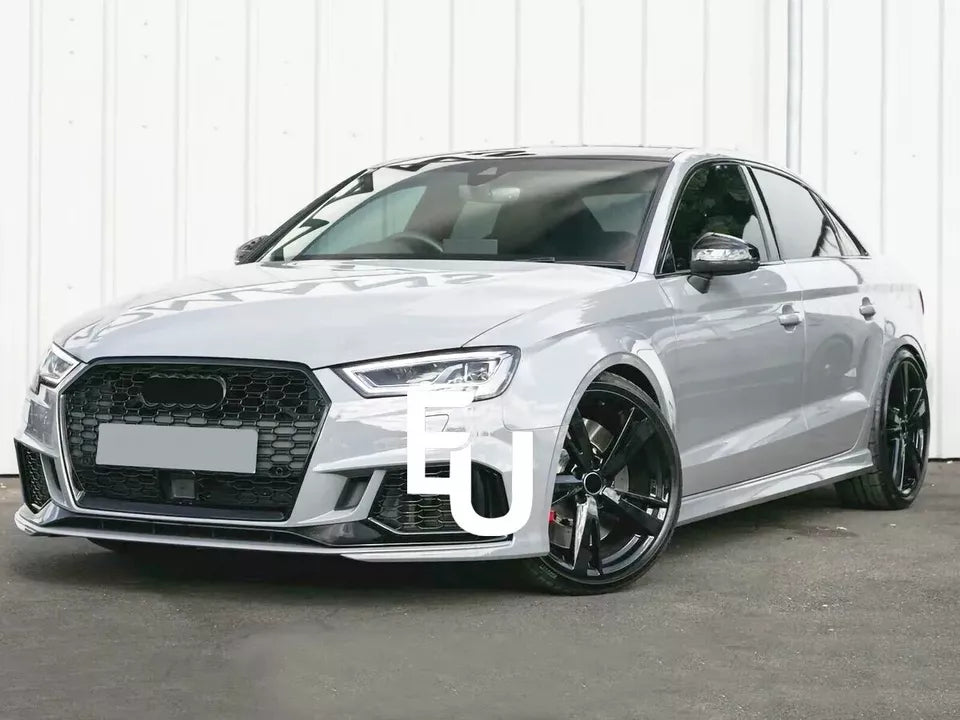 RS3 STYLE HONEYCOMB MESH FRONT GRILLE FOR AUDI A3/S3 8V FACELIFT GLOSS 2016-2019
