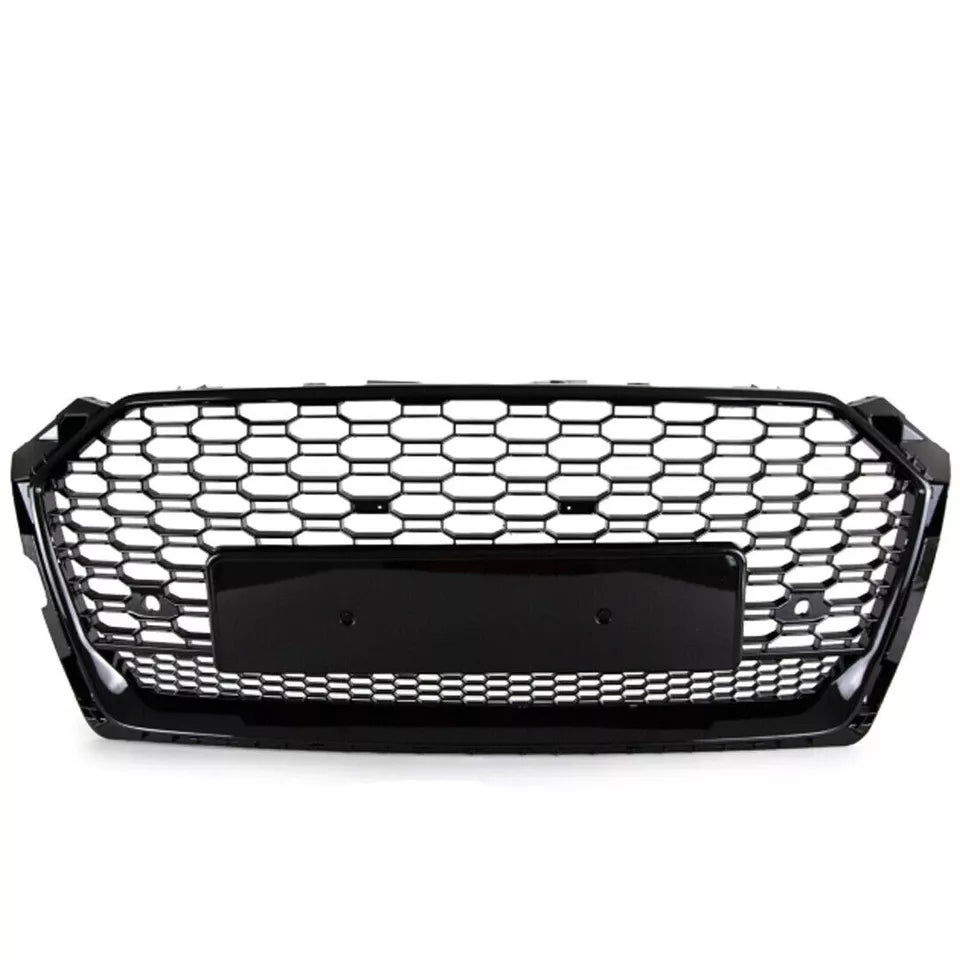 FOR AUDI A5 S5 F5 2016-20 RS5 STYLE GLOSS BLACK HONEYCOMB RADIATOR BUMPER GRILLE