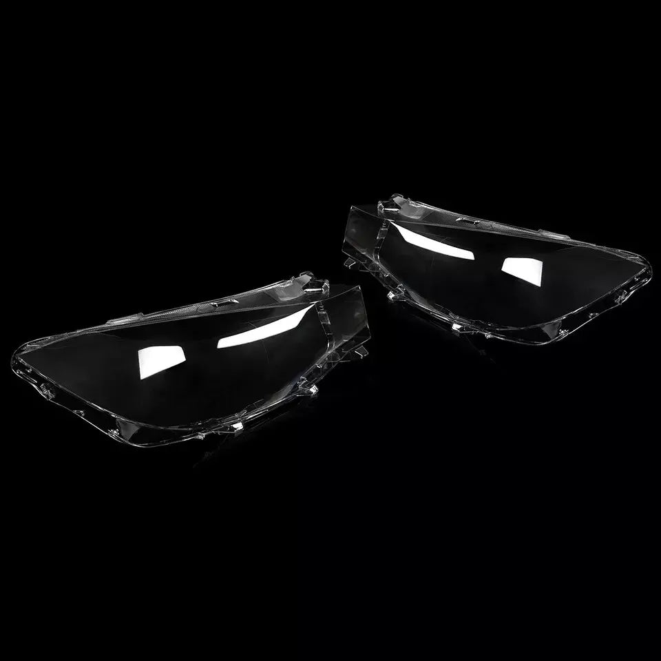 PAIR FOR BMW 3 GT F34 16-20 LCI HEADLIGHT HEADLAMP PLASTIC LENS COVER LEFT+RIGHT