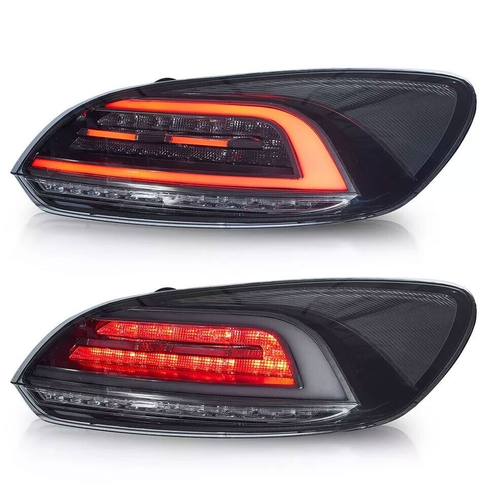 PAIR SEQUENTIAL SMOKED LED REAR TAIL LIGHTS LIGHT LAMP FOR VW SCIROCCO MK3 2009+