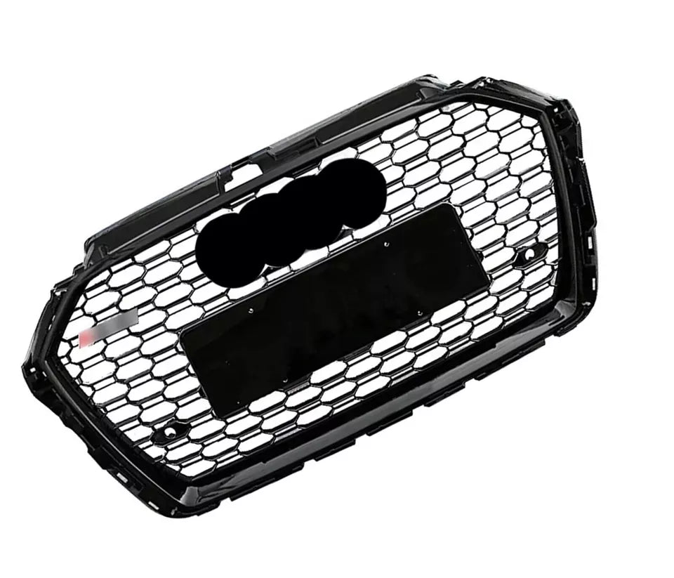 RS3 STYLE HONEYCOMB MESH FRONT GRILLE FOR AUDI A3/S3 8V FACELIFT GLOSS 2016-2019