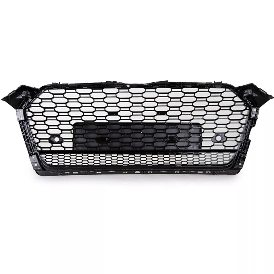 FOR AUDI A5 S5 F5 2016-20 RS5 STYLE GLOSS BLACK HONEYCOMB RADIATOR BUMPER GRILLE