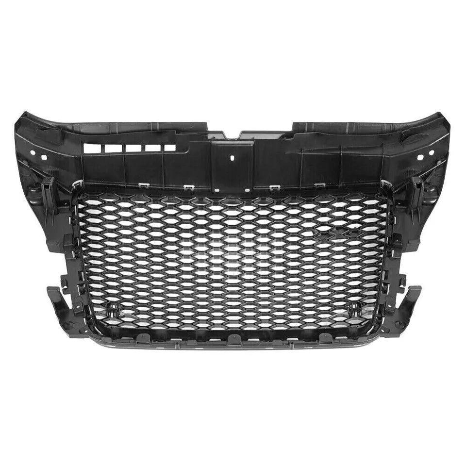 RS3 STYLE FRONT HONEYCOMB RADIATOR GLOSS GRILLE GRILL FOR AUDI A3 S3 8P 08-12