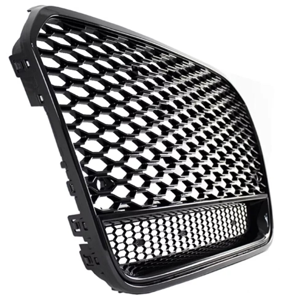 FOR AUDI A6 C7 4G RS6 STYLE GLOSS BLACK HONEYCOMB BUMPER GRILLE GRILL 2011-2015