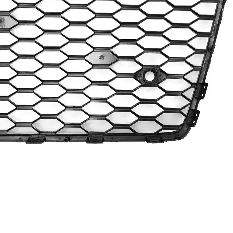 FOR AUDI A6 S6 C7 2015-18 RS6 LOOK GLOSS BLACK GRILL GRILLE BADGELESS HONEYCOMB