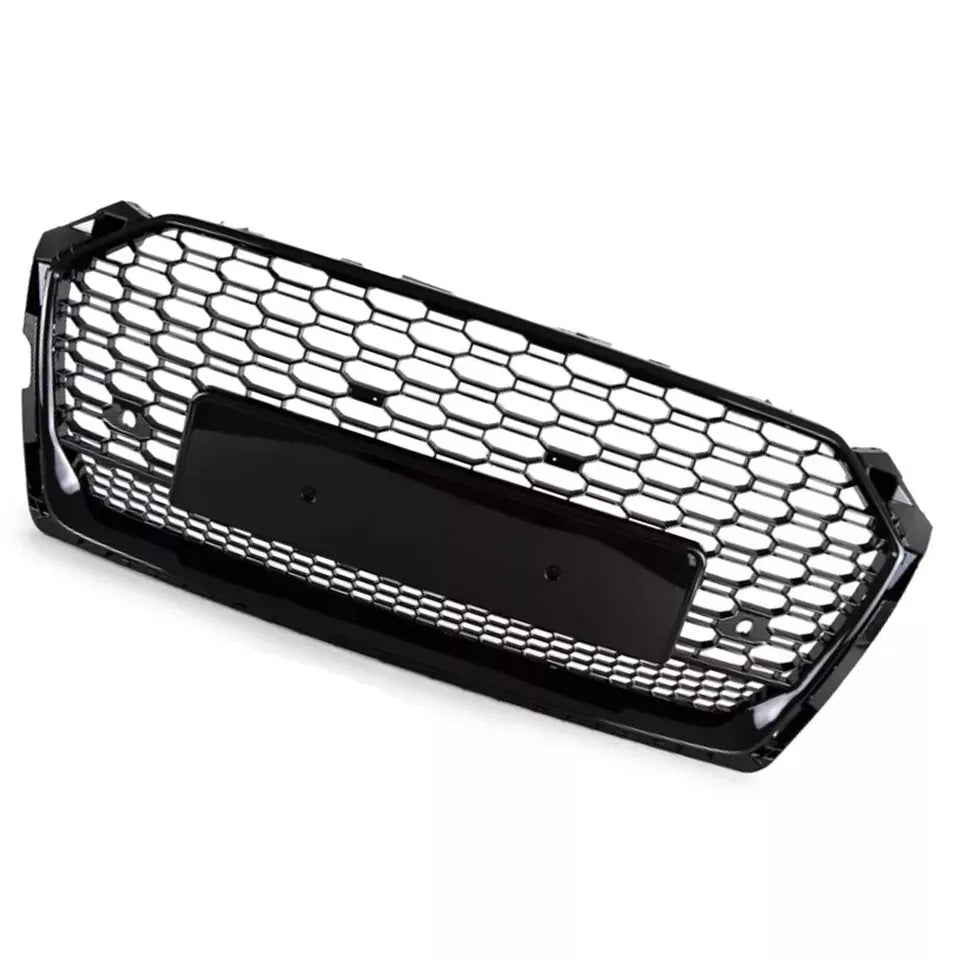FOR AUDI A5 S5 F5 2016-20 RS5 STYLE GLOSS BLACK HONEYCOMB RADIATOR BUMPER GRILLE