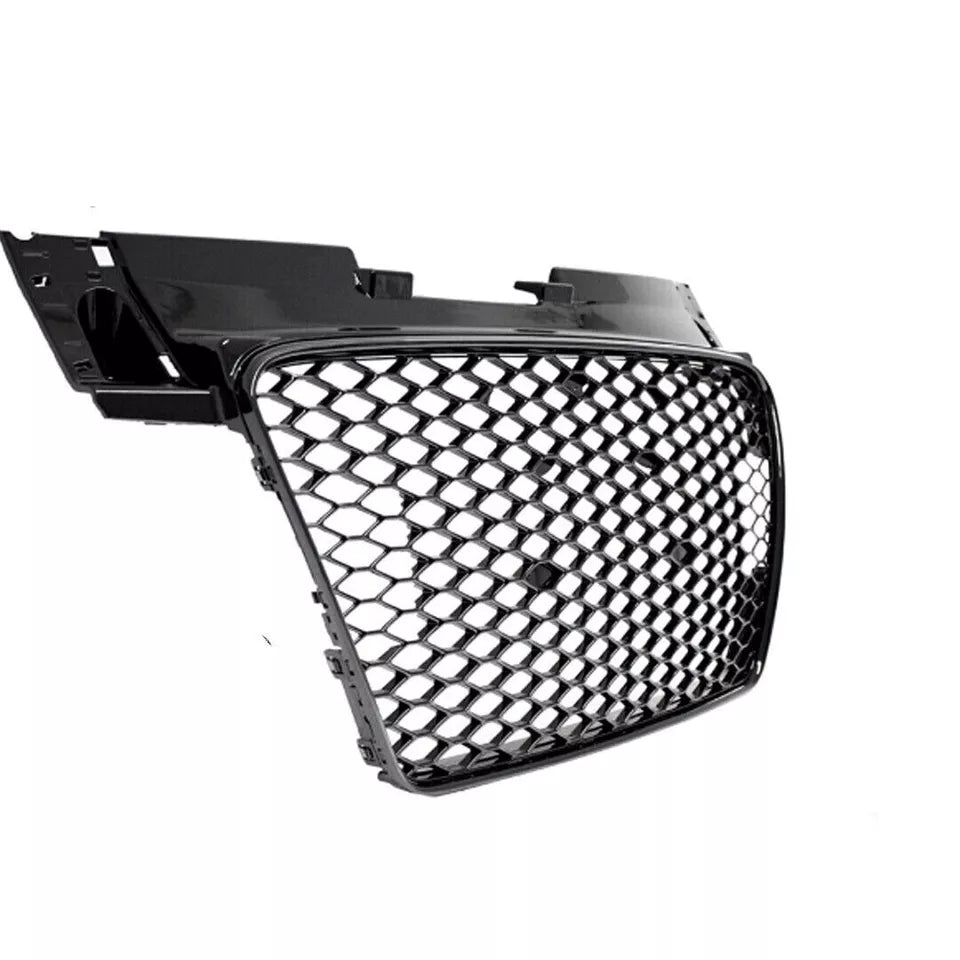 FOR AUDI TT 2006-2014 8J HONEYCOMB GRILL GRILLE GLOSS FRONT RS STYLE BADGLESS