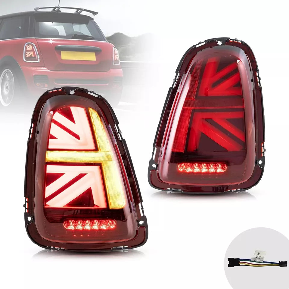 Pair LED Rear Lights For Mini R56 R57 R58 R59 Cooper S Tail Brake Lamp 2007–2013