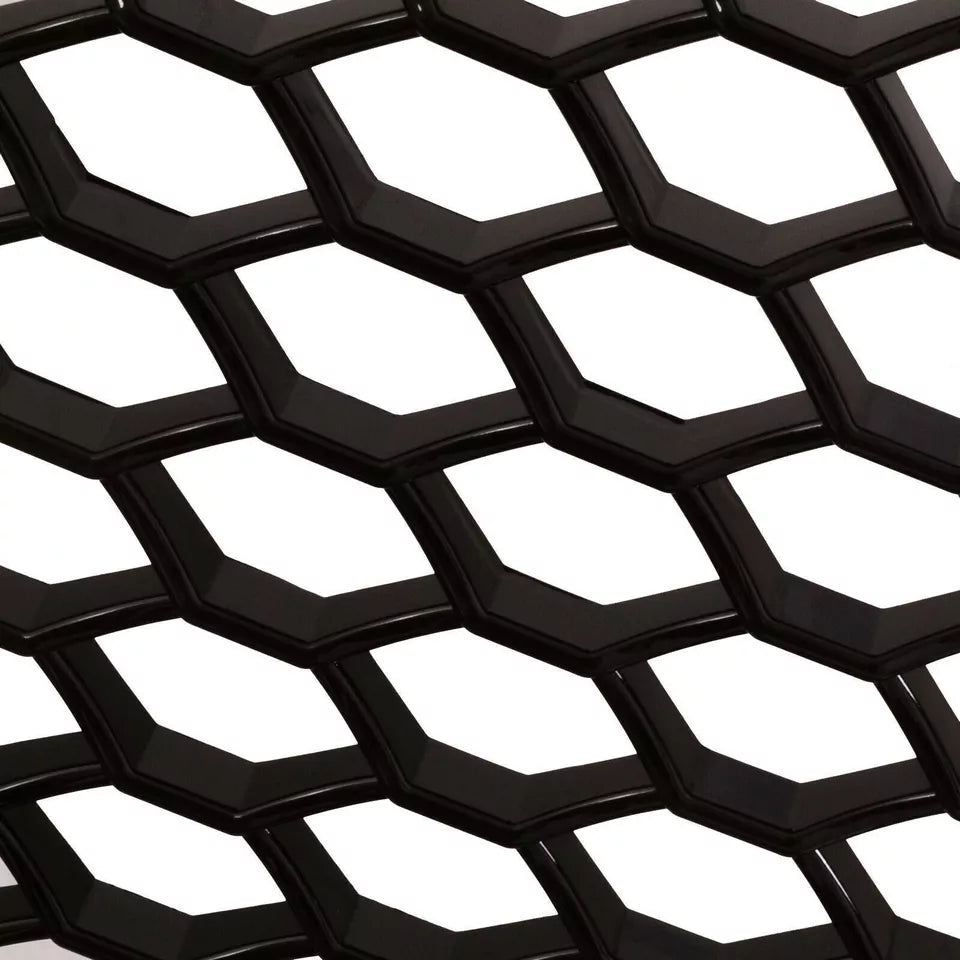 FOR AUDI A3 8P 8PA 04-07 RS STYLE GLOSS BLACK HONEYCOMB RADIATOR BUMPER GRILLE