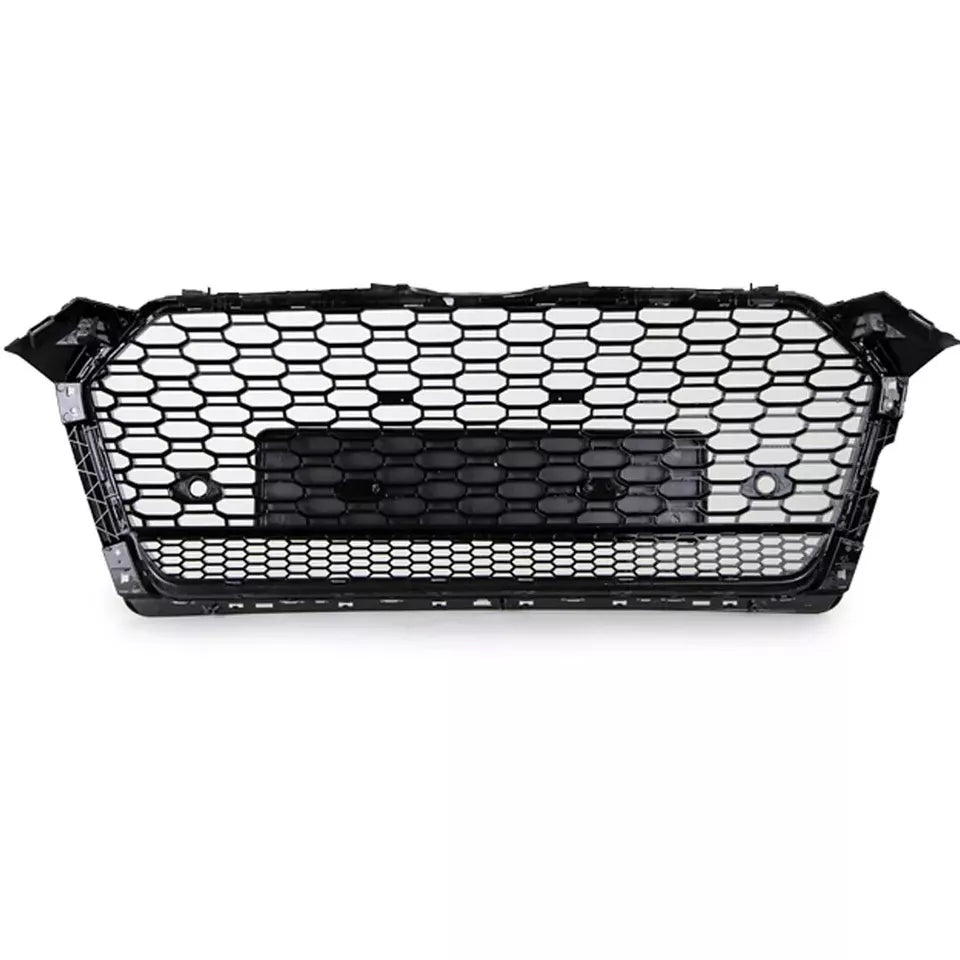FOR AUDI A5 S5 F5 2016-20 RS5 STYLE GLOSS BLACK HONEYCOMB RADIATOR BUMPER GRILLE