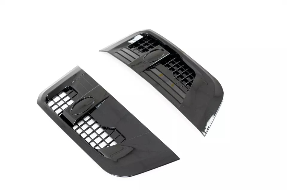 GLOSS BLACK FRONT WING SIDE AIR VENTS FOR LAND ROVER DEFENDER L663 90 110 2020+