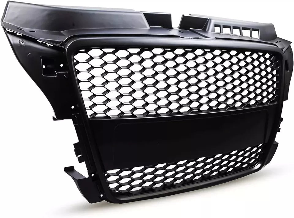 FOR AUDI A3 S3 8P RS STYLE GLOSS BLACK FRONT RADIATOR HONEYCOMB GRILLE 2008-2012
