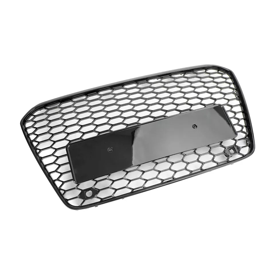 FOR AUDI A5 S5 8T 12-2017 RS STYLE GLOSS HONEYCOMB RADIATOR BUMPER GRILLE GRILL