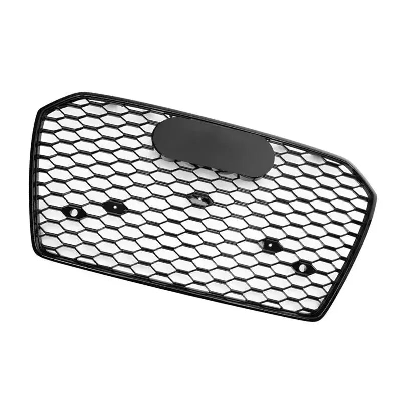 FOR AUDI A6 S6 C7 2015-18 RS6 LOOK GLOSS BLACK GRILL GRILLE BADGELESS HONEYCOMB