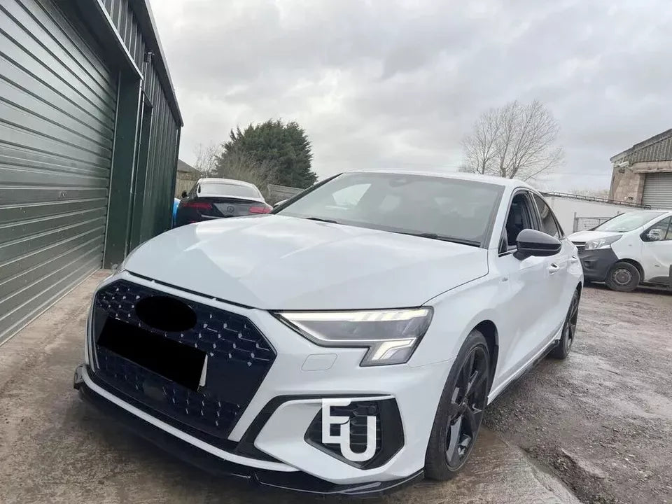 RS3 STYLE HONEYCOMB MESH FRONT GRILLE FOR AUDI A3/S3 8V FACELIFT GLOSS 2016-2019