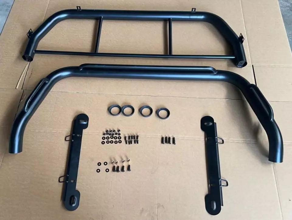 BLACK TEXTURED IRON ROLL BAR FOR FORD RANGER T6 T7 T8 PICKUP DOUBLE CAB 11-21