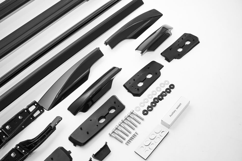 FOR TOYOTA RAV4 2006-2012 ALUMINIUM BLACK ANTI THEFT ROOF RAILS CROSS BARS RACK