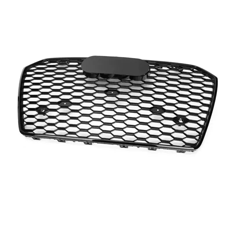 FOR AUDI A6 S6 C7 2015-18 RS6 LOOK GLOSS BLACK GRILL GRILLE BADGELESS HONEYCOMB