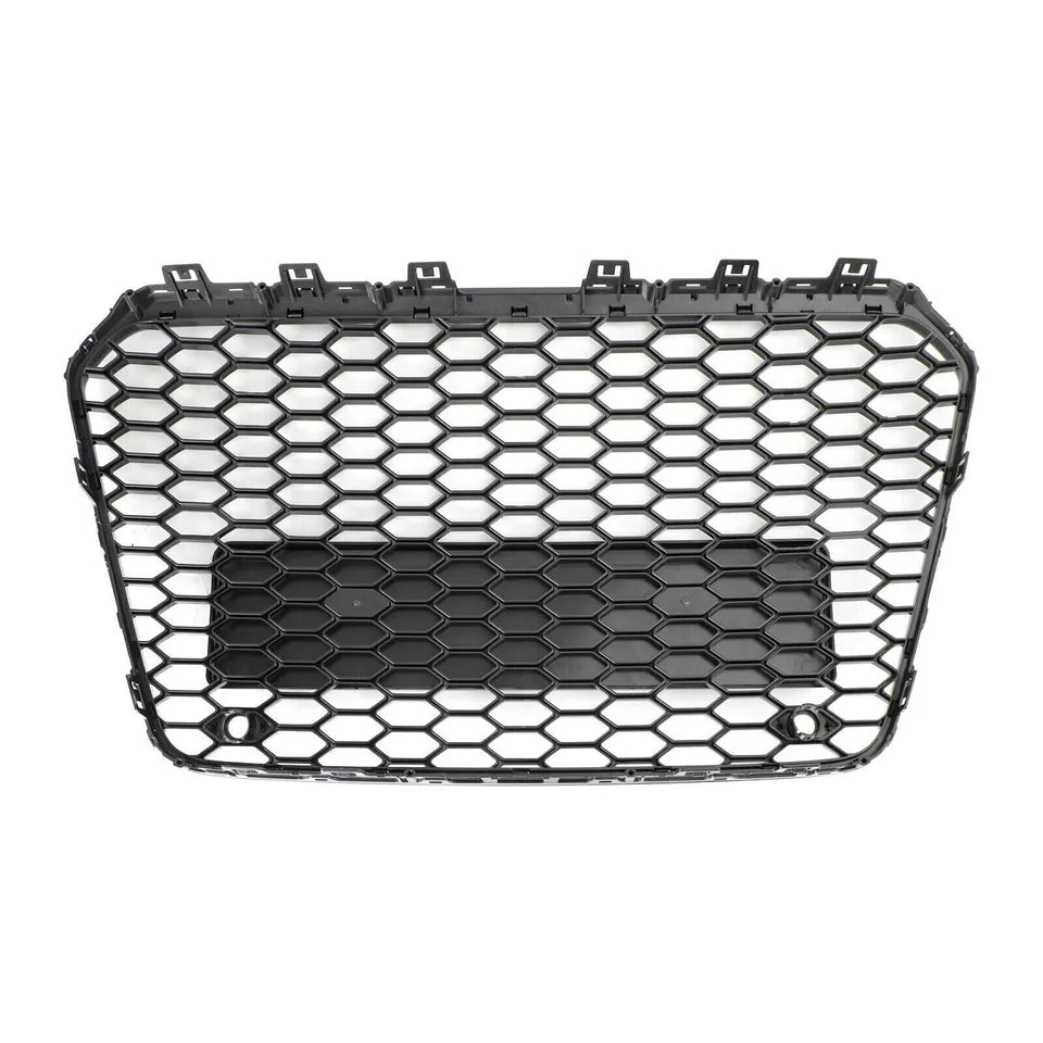 FOR AUDI A5 S5 8T 12-2017 RS STYLE GLOSS HONEYCOMB RADIATOR BUMPER GRILLE GRILL