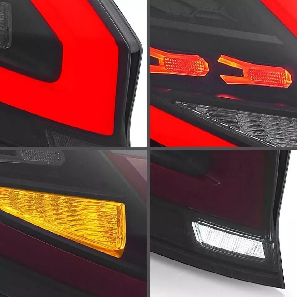 PAIR SMOKED LED TAIL LIGHTS FOR FORD FIESTA HATCHBACK SE ST W/DYNAMIC 2008-2019