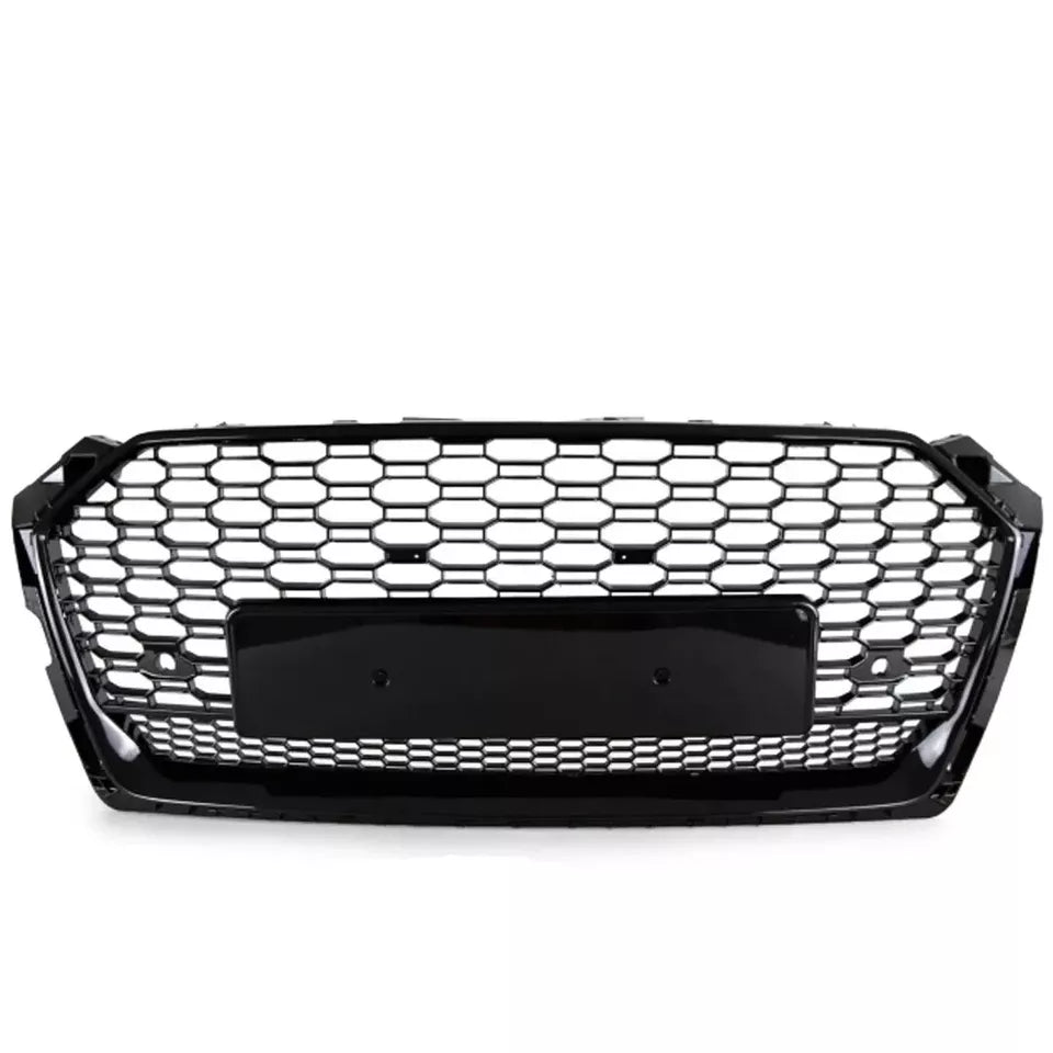 FOR AUDI A5 S5 F5 2016-20 RS5 STYLE GLOSS BLACK HONEYCOMB RADIATOR BUMPER GRILLE