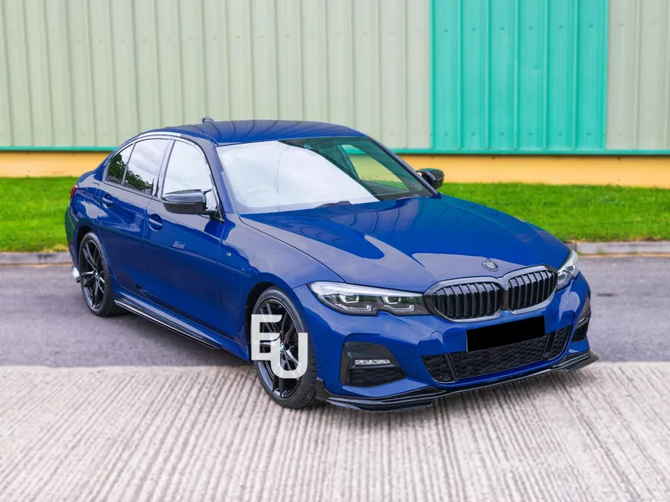 FOR BMW 3 SERIES G20 G21 FRONT BUMPER SPLITTER LIP SPOILER GLOSS BLACK 2019-2022
