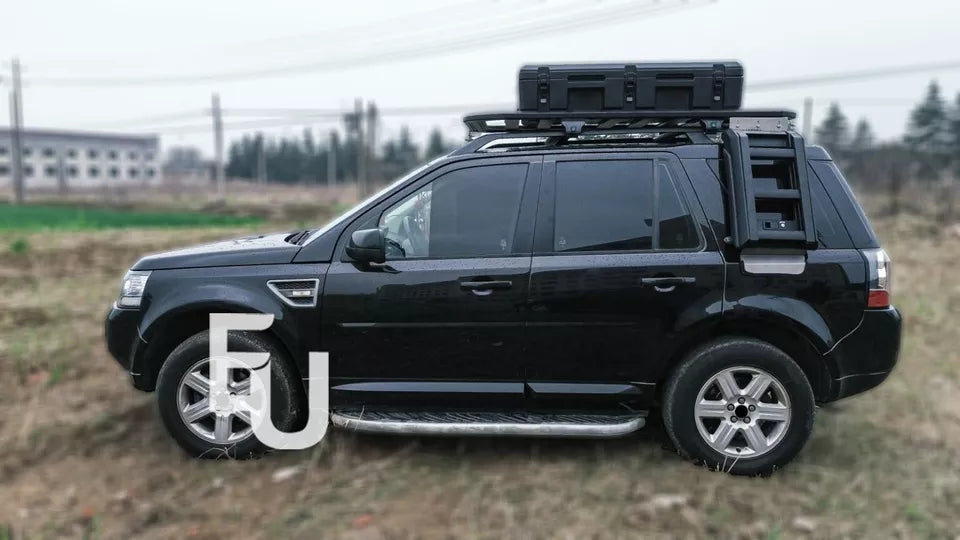 FOR LAND ROVER FREELANDER 2 L359 BLACK SIDE DEPLOYABLE FOLDING ROOF LADDER