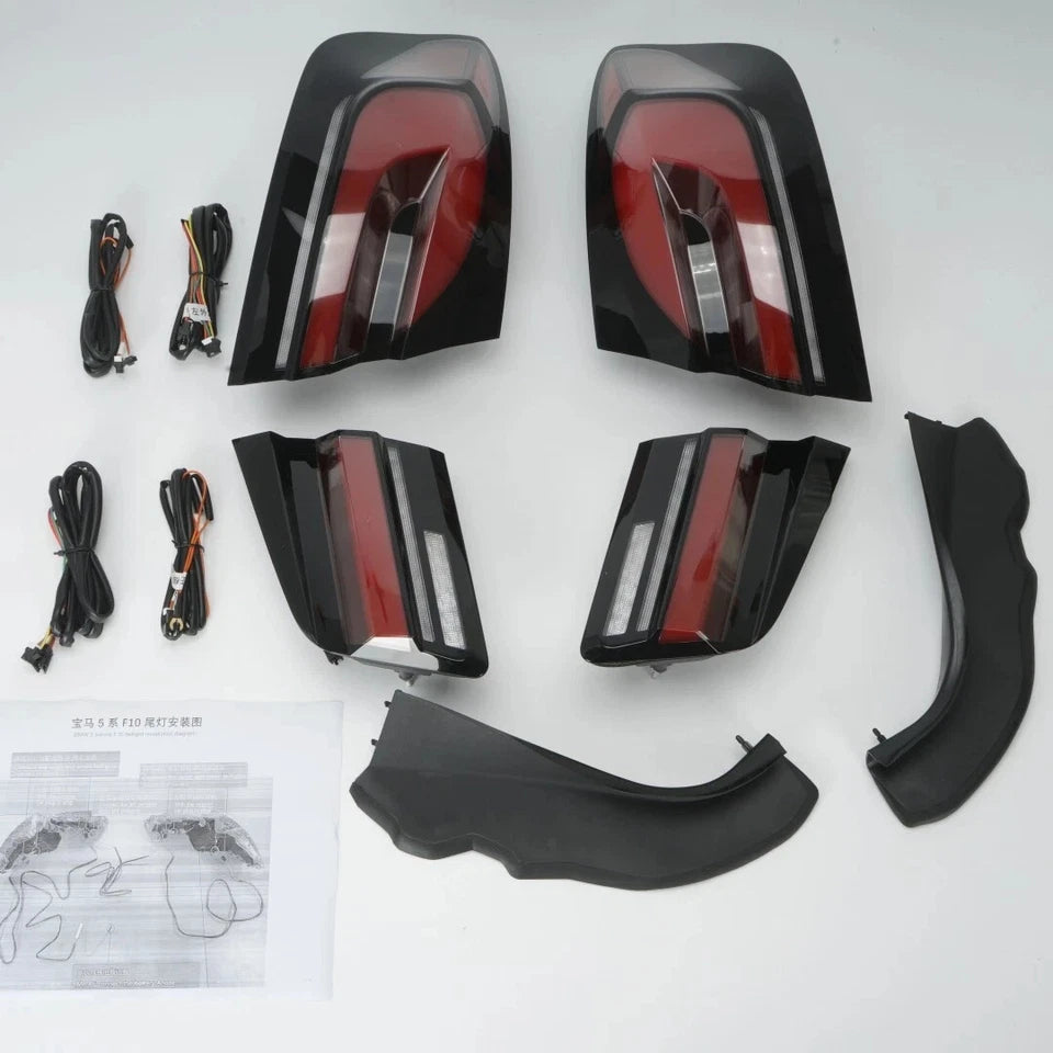 F10 F18 SEQUENTIAL REAR TAIL LAMP LED G30 STYLE LIGHT FOR BMW 5 SERIES 2011-17